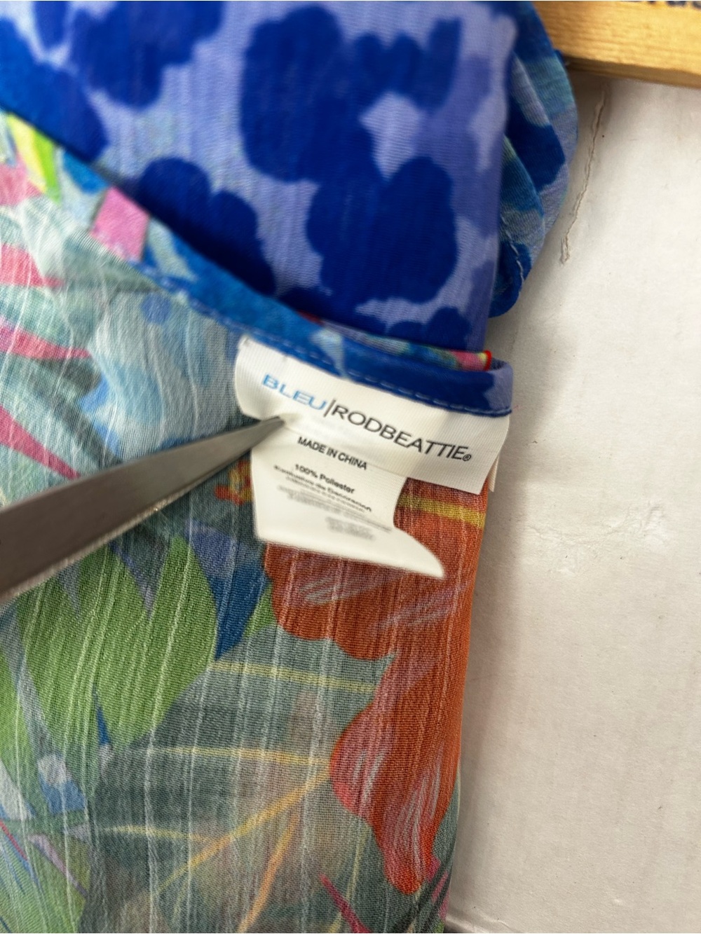 Bleu Rod Beattie Blue Tropical Floral Swim Cover-Up - Picture 10 of 12